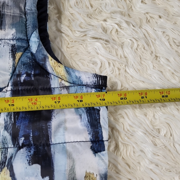 Dolcezza Paint Stroke Padded Gilet, Blue Multi Size Medium - Picture 11 of 16